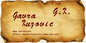 Gavra Kuzović vizit kartica